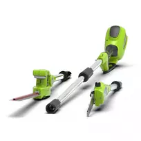 Aukštapjovės ir gyvatvorių genėtuvo komplektas Greenworks G40PSHK2 (su 2 Ah akumuliatoriumi ir pakrovėju)