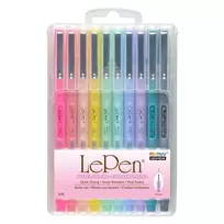Stilingi rašikliai plonu antgaliu Le Pen 4300-10PX Pastel, 10vnt.