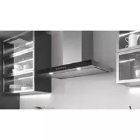 Montuojamas prie sienos kamino tipo gartraukis Esistyle PEARL WALL 60 INOX BLACK Motor on Board