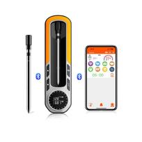 Belaidis Bluetooth mėsos termometras Skaitmeninis mėsos termometras su zondu su programėle LCD ekranas Stebėjimas realiu laiku kepsninei orkaitei rūkyklai