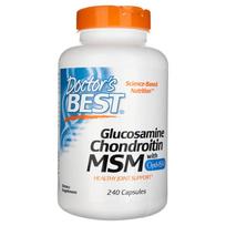 "Doctor's Best" gliukozaminas chondroitinas MSM su OptiMSM - 240 Veg kapsulių