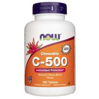 "Now Foods" vitaminas C-500 Cherry Chewable - 100 tablečių