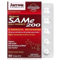 "Jarrow Formulas SAMe 200" (S-adenozil L-metioninas) - 60 tablečių