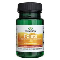 "Swanson" folio rūgšties 5-metiltetrahidrofolio rūgštis 800 mcg - 30 Veggie Caps