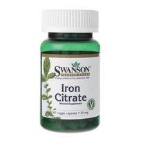 "Swanson" geležies citratas 25 mg - 60 kapsulių
