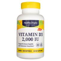 "Healthy Origins" vitaminas D3 2000 TV - 360 minkštųjų gelių