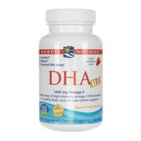 Nordic Naturals DHA Xtra, braškių skonio - 60 minkštųjų kapsulių