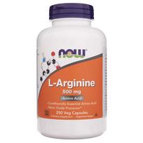 "Now Foods" L-argininas 500 mg - 250 Veg kapsulių