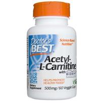 DOCTOR'S BEST acetil-L-karnitinas su Biosint karnitinais 500 mg - 60 Veg kapsulių