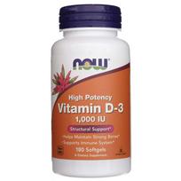 "Now Foods" vitaminas D3 1000 TV - 180 minkštųjų gelių