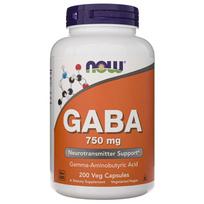 "Now Foods" GABA 750 mg - 200 Veg kapsulių