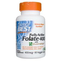 DOCTOR'S BEST visiškai aktyvūs foliatai 400 su keturfoliu - 90 Veg kapsulių