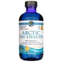 Nordic Naturals Arctic menkių kepenų aliejus apelsinų spalvos - 237 ml