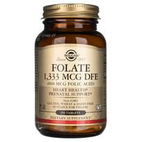 "Solgar Folate" 1 333 mcg DFE (800 mcg folio rūgšties) - 250 tablečių