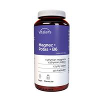 "Vitaler" magnis 100 mg + kalis 150 mg + vitaminas B6 10 mg - 120 kapsulių