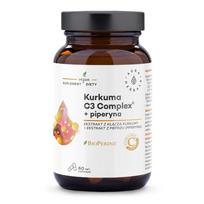 AURA HERBALS Ciberžolė 500 mg C3 Complex® + piperinas (60 kapsulių).