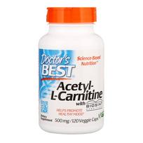 DOCTOR'S BEST acetil L-karnitinas HCI 500 mg (120 kapsulių)