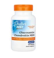 DOCTOR'S BEST Gliukozaminas + chondroitinas + MSM (120 kapsulių)