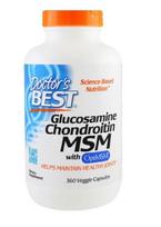 DOCTOR'S BEST Gliukozaminas + chondroitinas + MSM (360 kapsulių)