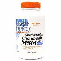 DOCTOR'S BEST Gliukozaminas + chondroitinas + MSM (240 kapsulių)
