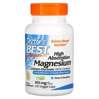 DOCTOR'S BEST High Absorption Magnesium - Magnis (120 kapsulių)