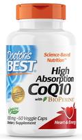 DOCTOR'S BEST Kofermentas Q10 100 mg ir Piperine BioPerine - Vegan (60 kapsulių).