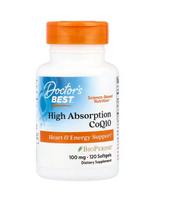 DOCTOR'S BEST Kofermentas Q10 100 mg ir Piperine BioPerine (120 kapsulių)