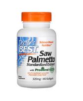 DOCTOR'S BEST Saw Palmetto Berries - Sabal Palm - standartizuotas ekstraktas (180 kapsulių).