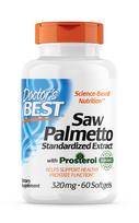 DOCTOR'S BEST Saw Palmetto Berries - Sabal Palm - standartizuotas ekstraktas (60 kapsulių).