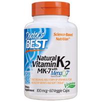 DOCTOR'S BEST Vitaminas K2 MK7 100 mcg (60 kapsulių)