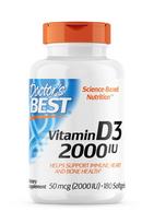 DOCTOR'S BEST Vitaminas D3 2000 TV 50 mcg (180 kapsulių)