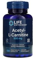 LIFE EXTENSION Acetil L-karnitinas 500 mg (100 kapsulių)