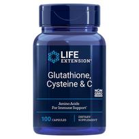 LIFE EXTENSION L-gliutationas + L-cisteinas + vitaminas C (100 kapsulių)