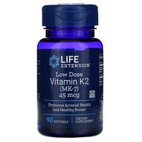 LIFE EXTENSION mažos dozės vitaminas K2 MK7 (90 kapsulių)
