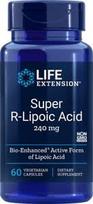 LIFE EXTENSION Super R-lipoinė rūgštis (60 kapsulių)
