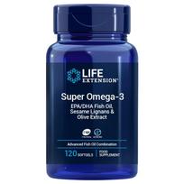 LIFE EXTENSION Super Omega-3 EPA/DHA su sezamo lignanais ir alyvuogių ekstraktu EU (120 kapsulių).