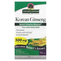 NATURE'S ANSWER Korėjos ženšenis 500 mg - Korėjos ženšenis (50 kapsulių).