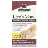 NATURE'S ANSWER Lion's Mane 1500 mg - Sophora coneflower (90 kapsulių).