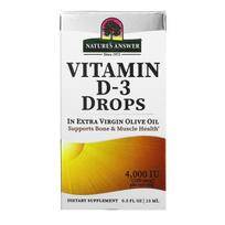 "NATURE'S ANSWER" vitamino D-3 lašai 4000 TV - vitaminas D3 (15 ml)