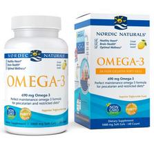NORDIC NATURALS Omega-3 žuvų želatinoje (60 kapsulių)