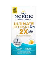 NORDIC NATURALS Ultimate Omega 2X Mini su vitaminu D3 (60 kapsulių)
