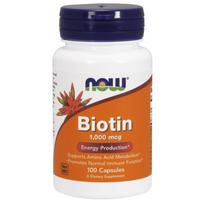 NOW FOODS Biotinas - Biotinas 1000 mcg (100 kapsulių)