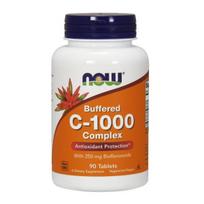 NOW FOODS C-1000 buferizuotas vitaminas C + citrusiniai bioflavonoidai (90 tablečių).