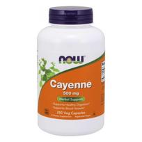 NOW FOODS Cayenne - Kajeno pipirai 500 mg (250 kapsulių).