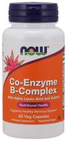 NOW FOODS Co-Enzyme B-Complex B vitaminų kompleksas + alfa lipoinė rūgštis + kofermentas Q10 (60 kapsulių).