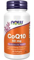 NOW FOODS CoQ10 50 mg - Kofermentas Q10 50 mg su vitaminu E + selenu (100 kapsulių).