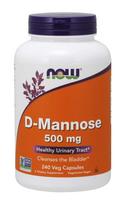 NOW FOODS D-manozė 500 mg (240 kapsulių)