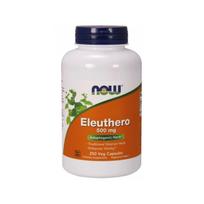 NOW FOODS Eleutero 500 mg - Sibiro ženšenis (250 kapsulių).