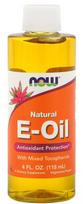 NOW FOODS E-Oil - natūralus vitaminas E su tokoferolių mišiniu (118 ml)