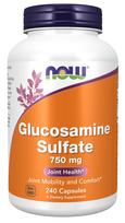 NOW FOODS Gliukozamino sulfatas - Gliukozamino sulfatas 750 mg (240 kapsulių).